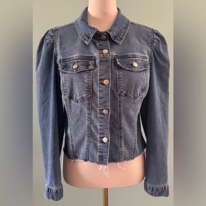 Celebrity Pink Blue Jean Jacket Medium